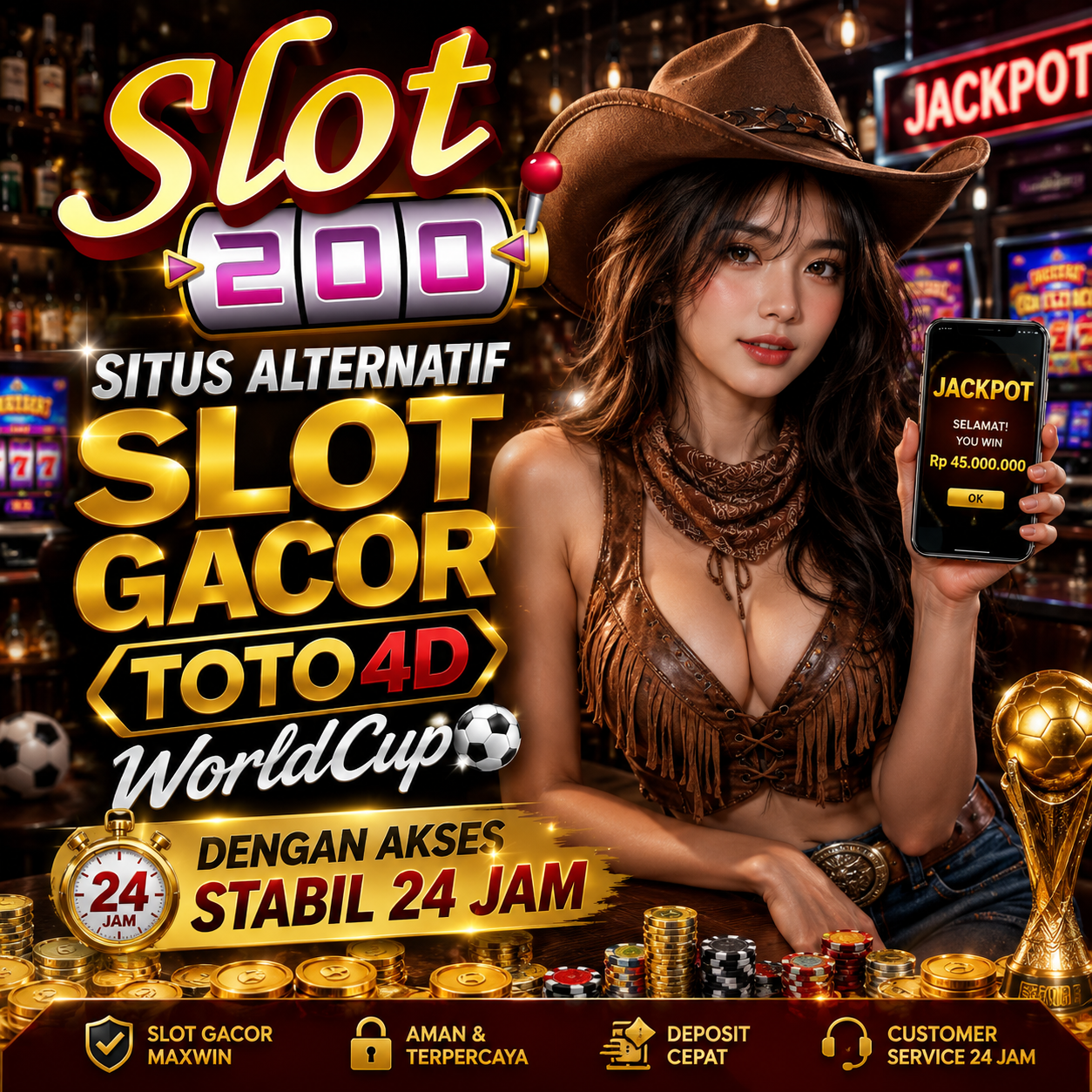 SLOT200 Situs Alternatif SLOT GACOR TOTO4D WorldCup dengan Akses Stabil 24 Jam
